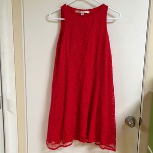 Beautiful bright red lace dress from Max Studio. Perfect for date night/party!